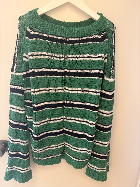 J. Crew Sweaters - Striped Green Crewneck Sweater - Women